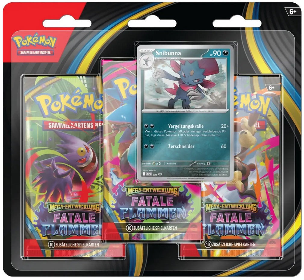 Pokemon Fatale Flammen Snibunna 3er Blister